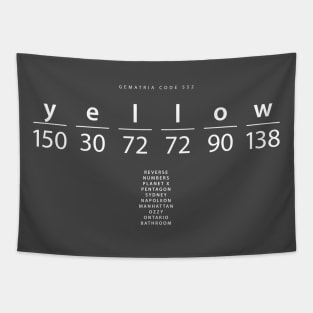 Yellow word code in the English Gematria Tapestry