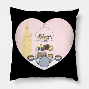 London Tea in Pink Pillow