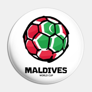 Maldives Football Country Flag Pin