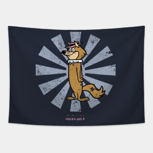 Hokey Wolf Retro Japanese Tapestry