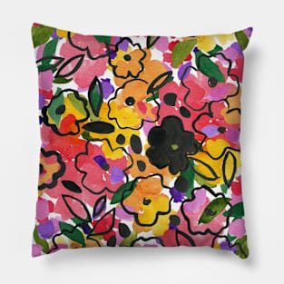 Layered Floral Pillow