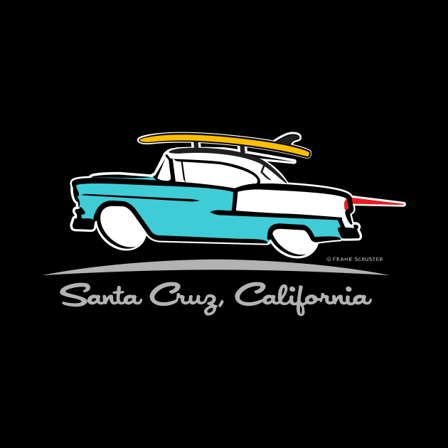 1955 Chevrolet Hardtop Coupe Santa Cruz California Gone Surfing by PauHanaDesign