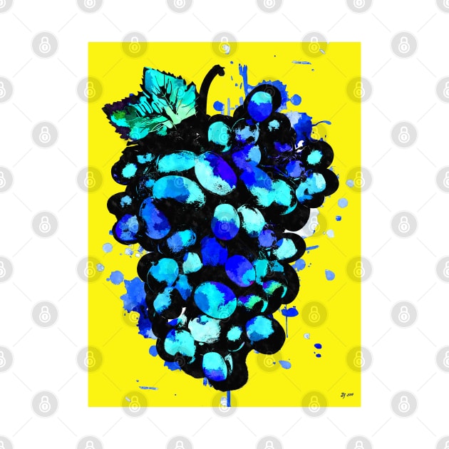 Colored Grape Fruit Art by danieljanda