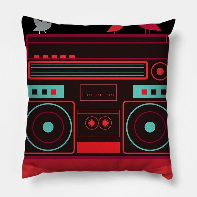 Boombox Pillow by PetrosAfshar