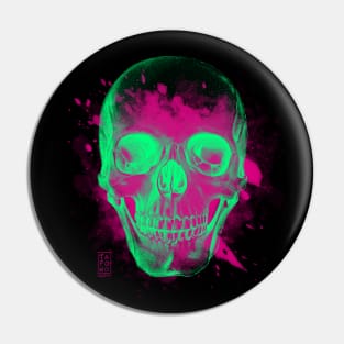 Neon Skull Pin