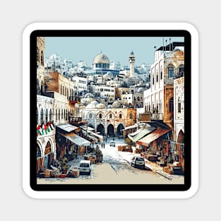 Old City Jerusalem - Palestine Magnet