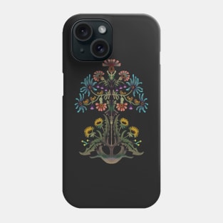 papercut style floral design Phone Case