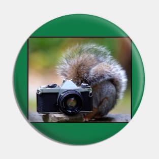 Grey squirrel Photographer Pin