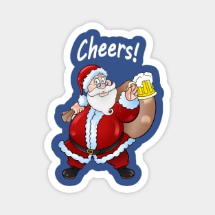 FUN WITH SANTA AND BEER AT CHRISTMAS HOLIDAY CHEERS PARTY Magnet