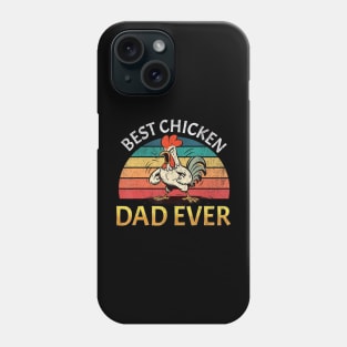Retro Best Chicken Dad Ever Angry Chicken Daddy Fathers Day Phone Case