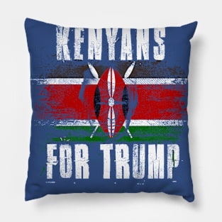 Kenya For Trump - Trump 2020 Patriotic Flag Pillow