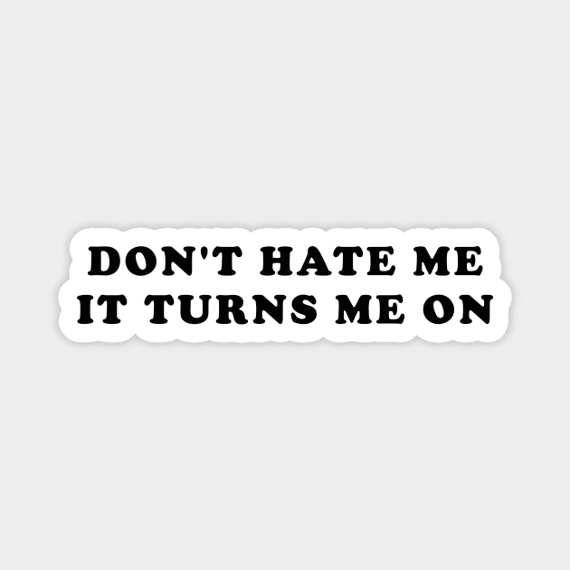 Don’t Hate Me It Turns Me On Funny Saying Magnet by elhlaouistore