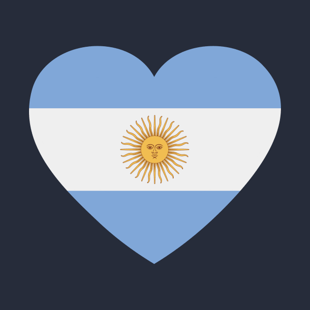 I Love Argentina // Heart-Shaped Argentine Flag by SLAG_Creative