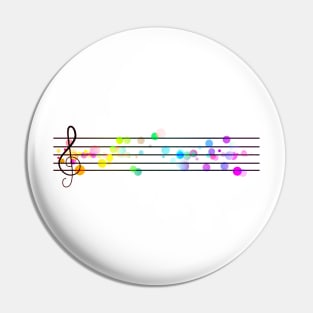 Music Rainbow Pin