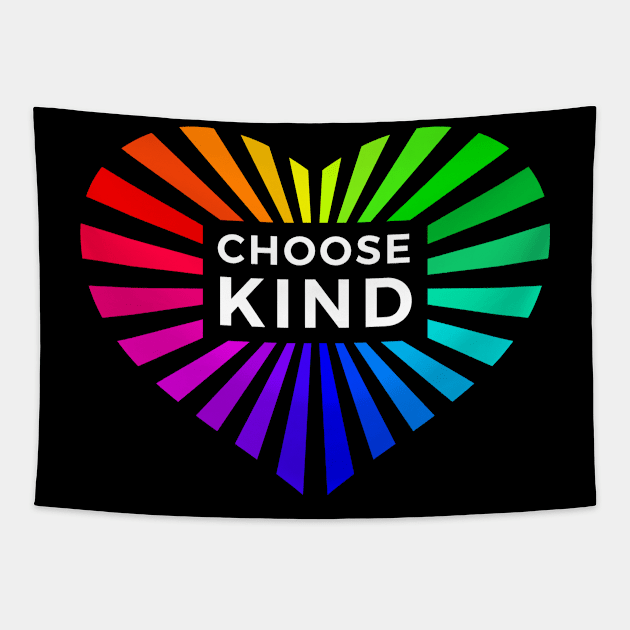 Choose Kind Anti-Bullying message with heart icon Tapestry by ZagachLetters