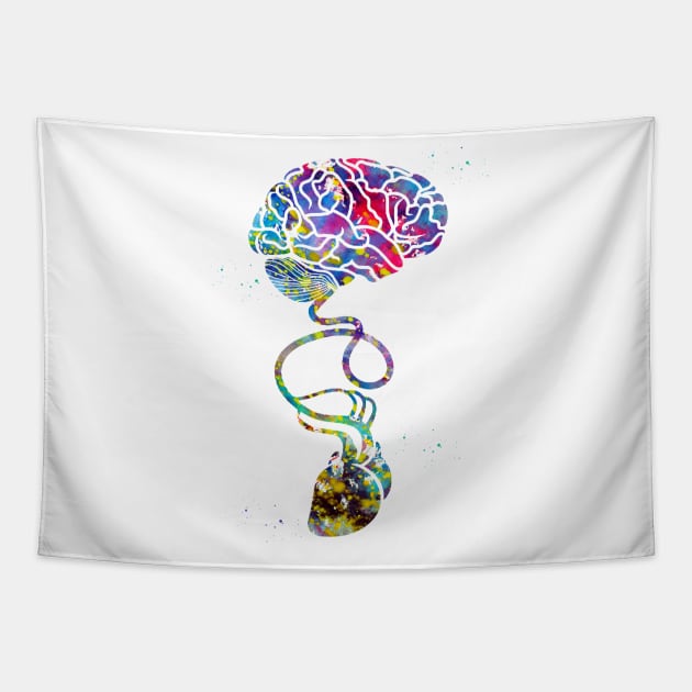 Brain and Heart Tapestry by erzebeth