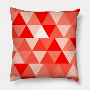 Abstract Red Triangle Art Pillow