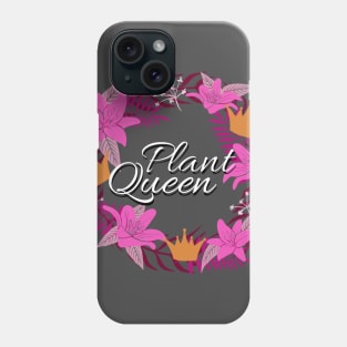 Plant Queen - Pink & Gold Plant Wreath Art Phone Case