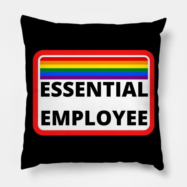 Essential Employee Awareness Tag Pillow by Bazzar Designs