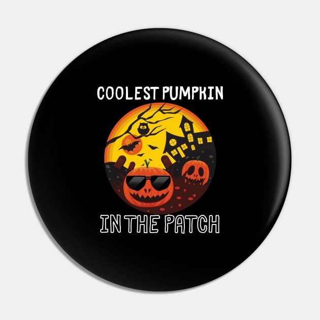 Coolest Pumpkin in the Patch Pin by Random Prints