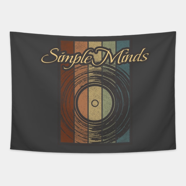 Simple Minds Viynil Silhouette Tapestry by North Tight Rope