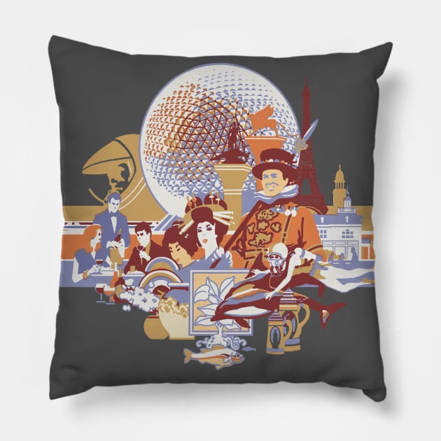 EPCOT Center Classic Retail Design Pillow by The Dept. Of Citrus