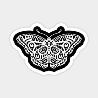 Abstract butterfly 01 white Magnet