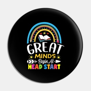 Great Minds Begin At Head Start back to school Pin