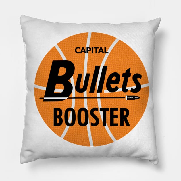 Defunct Capital Bullets Booster 1974 Pillow by LocalZonly