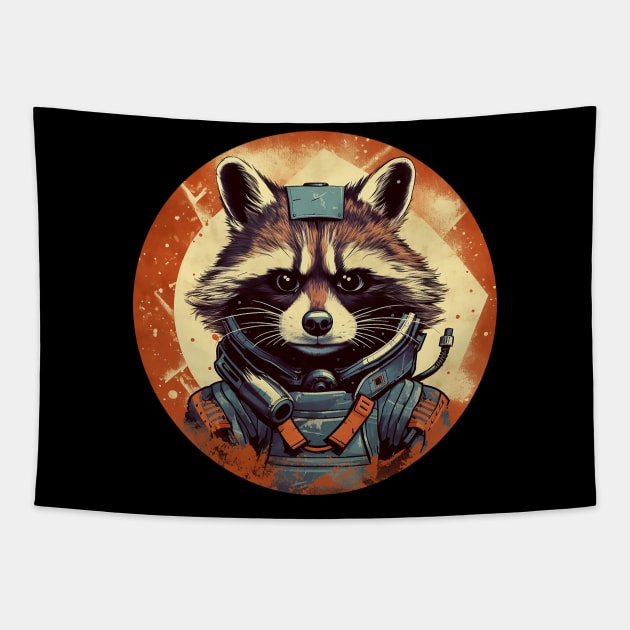 Rocket Raccoon Tapestry by DavidLoblaw