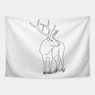 Deer line art Tapestry