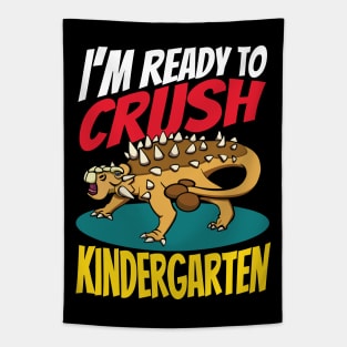 Ready To Crush Kindergarten Ankylosaurus Tapestry