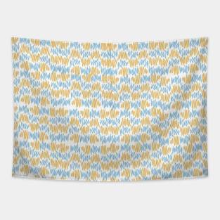 Blue and gold zig zag Tapestry