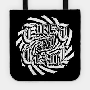 Twist and Crawl - White Print Tote