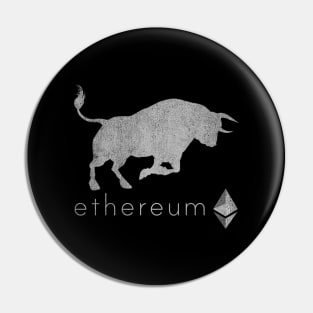 Vintage Bull Market Ethereum Coin Crypto Token Cryptocurrency Wallet Ethereum HODL Birthday Gift For Men Women Pin