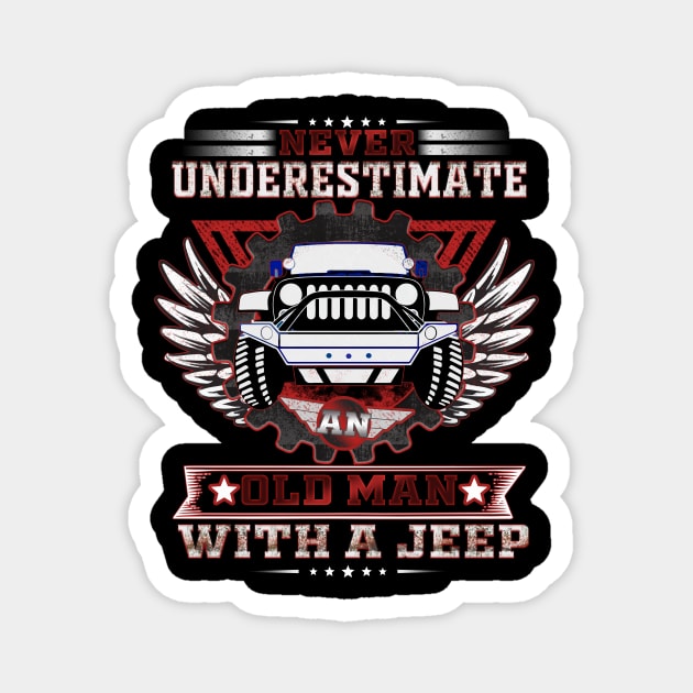 Never Underestimate An Old Man With A Jeep Magnet by banayan