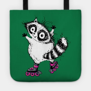 A Cute Little Raccoon on Some Sweet Blades Tote