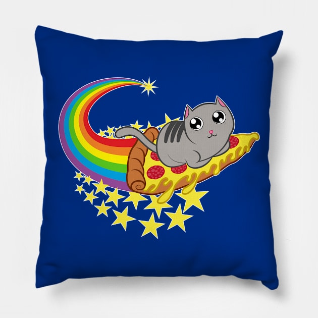 Pizza cat Pillow by VicNeko