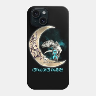 cervical cancer dinosaur moon Phone Case