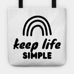 Keep Life Simple Black Tote