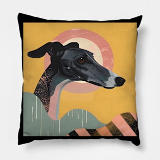 Greyhound in 80's Pillow