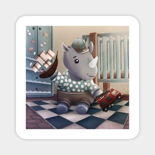 Baby rhinoceros Magnet