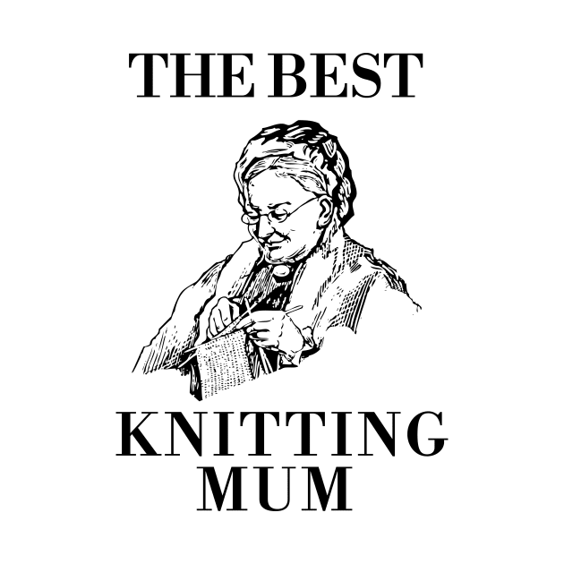 THE BEST KNITTING CRAFTS MUM LINE ART SIMPLE VECTOR STYLE, MOTHER OLD TIMES by the619hub