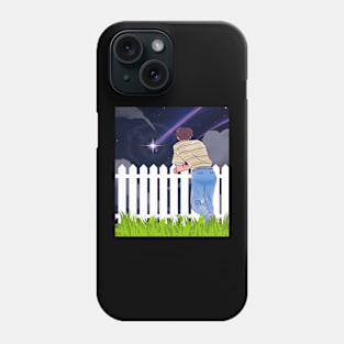 Boy looking at those falling stars Phone Case