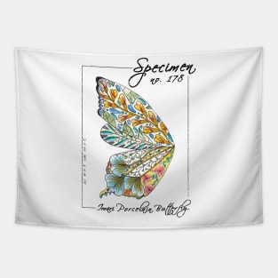 Imari Porcelain Butterfly | Vintage Modern Zoological Print Tapestry