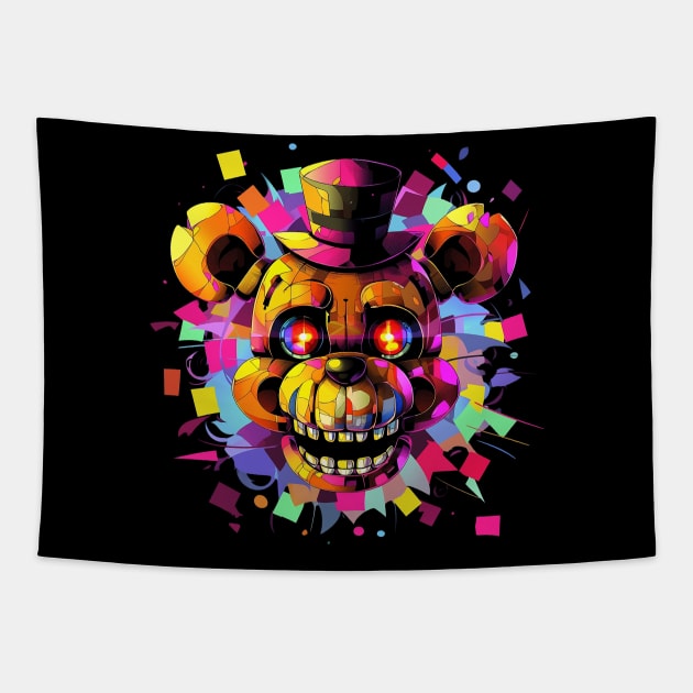 freddy fazbear Tapestry by sample the dragon