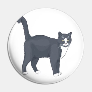 Tuxedo Short Hair Cat Pin