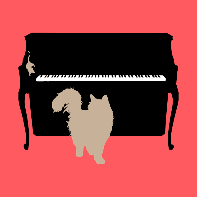 Cat and Mouse on Piano by CatAstropheBoxes