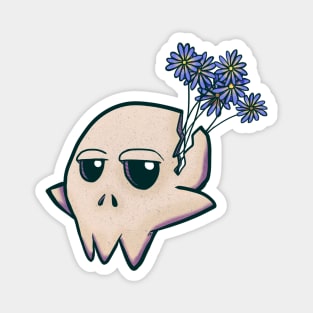 Skull with flowers Magnet