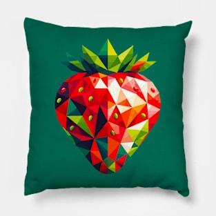 Abstract Geometric Strawberry - Color Design Pillow